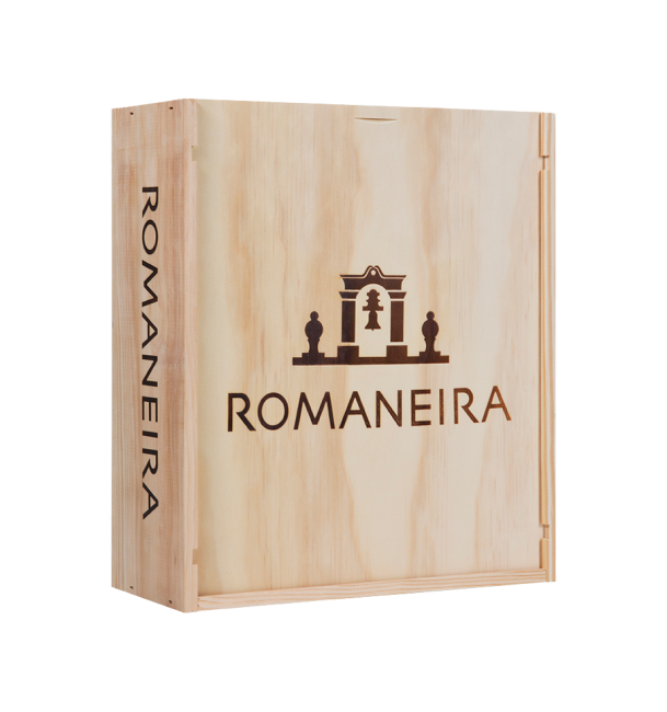 Dřevěná krabička na 3 vína Romaneira