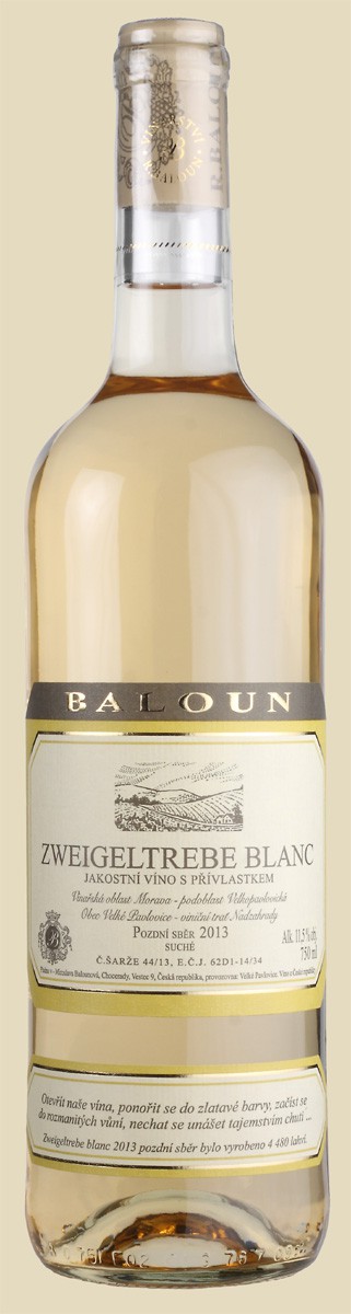 Baloun - Zweigeltrebe blanc pozdní sběr 2013