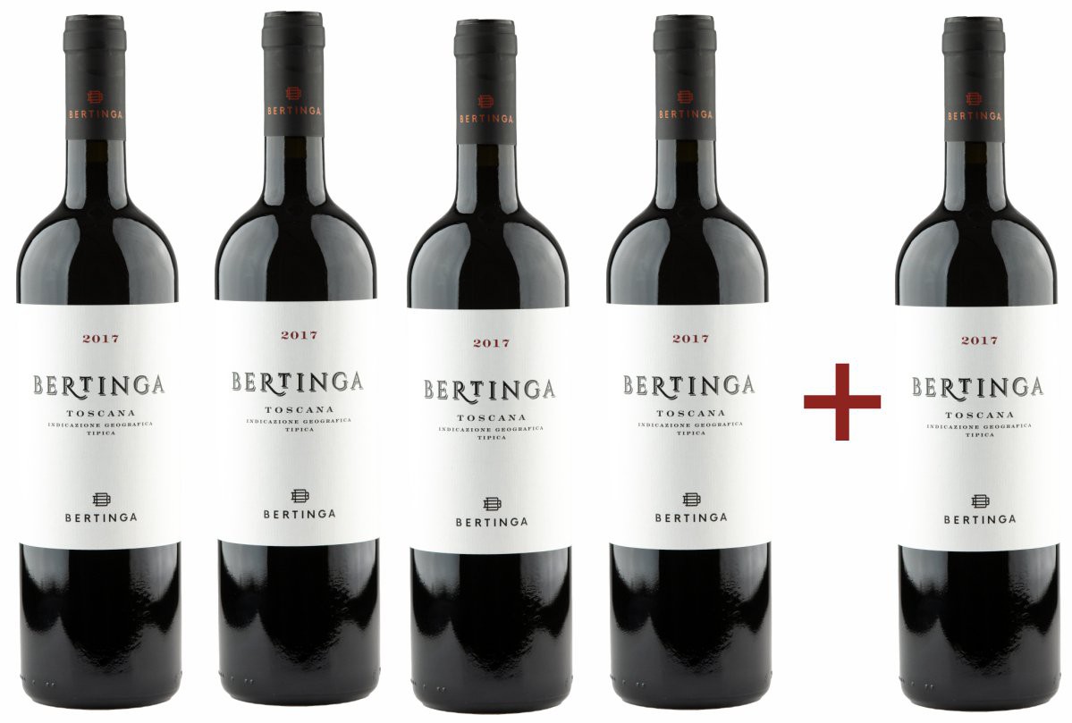 Bertinga - Rosso Toscana 2017 - 4 plus 1 ZDARMA