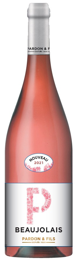 Beaujolais Nouveau rosé Pardon et Fils mladé francouzské víno