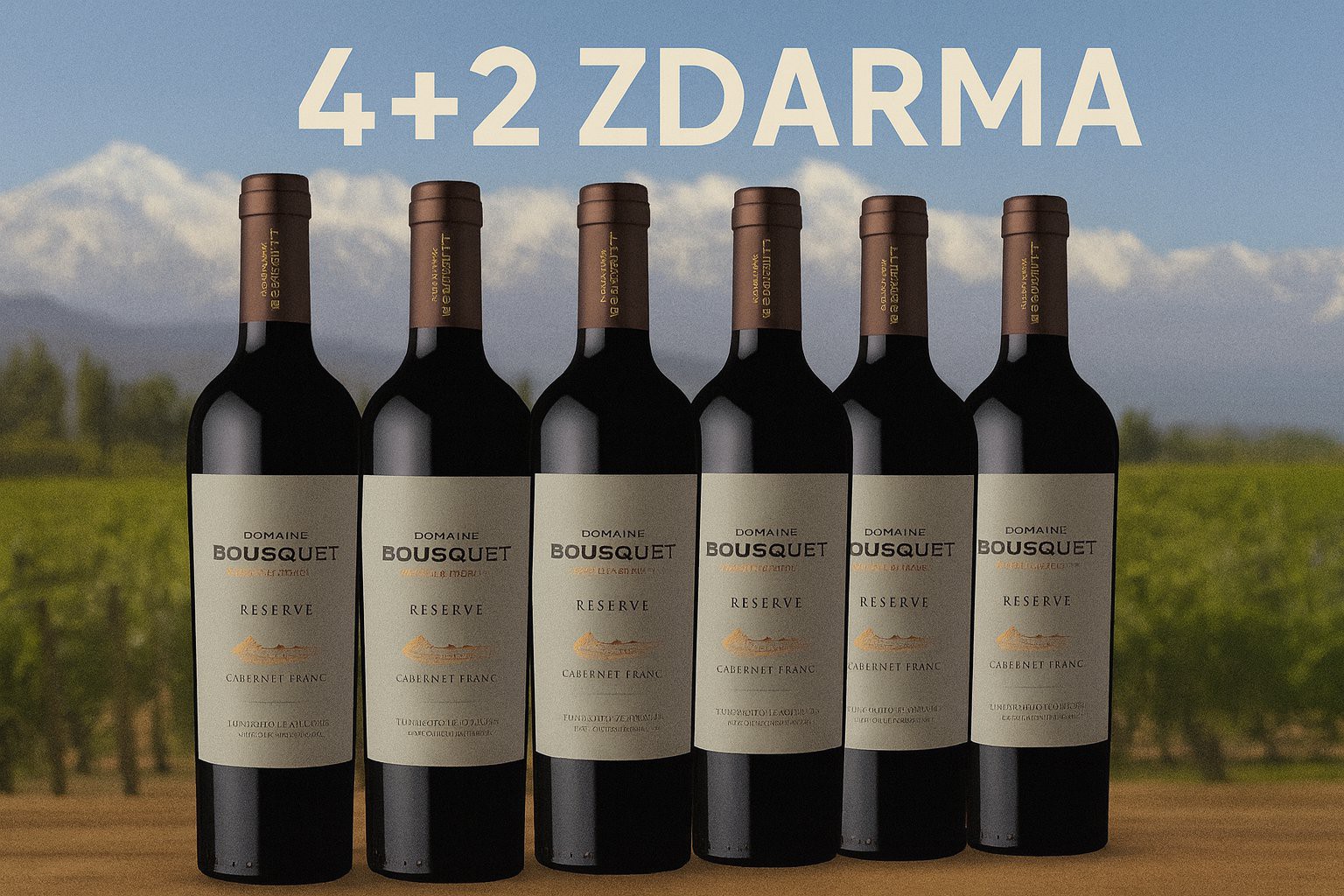 Cabernet franc Reserva - 4 plus 2 zdarma