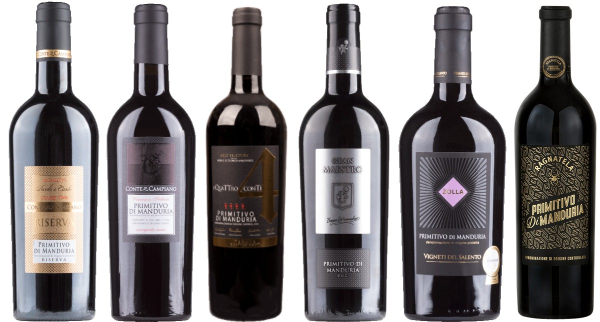 Primitivo di Manduria sada 6 vín