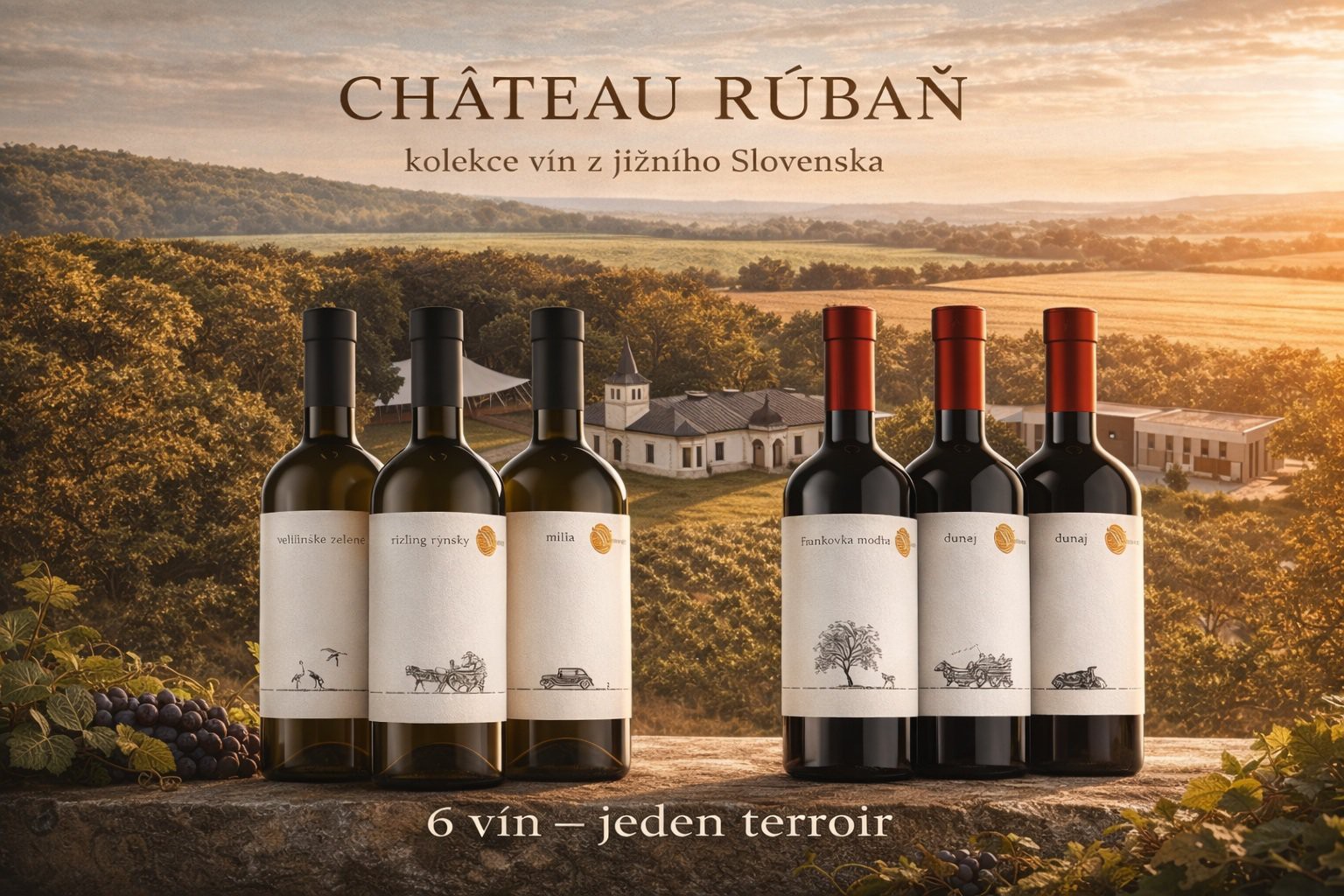 Sada 6 vín Rúbaň