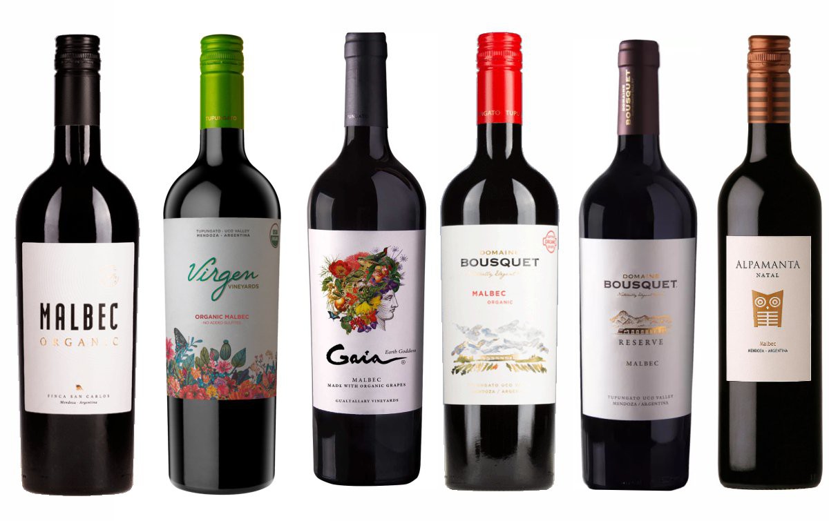 Sada 6 vín Malbec z Argentiny
