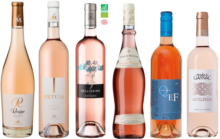 Růžová vína - sada těch nejlepších rosé z Francie