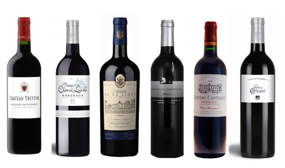 Sada 6 vín - Bordeaux v dárkové kazetě