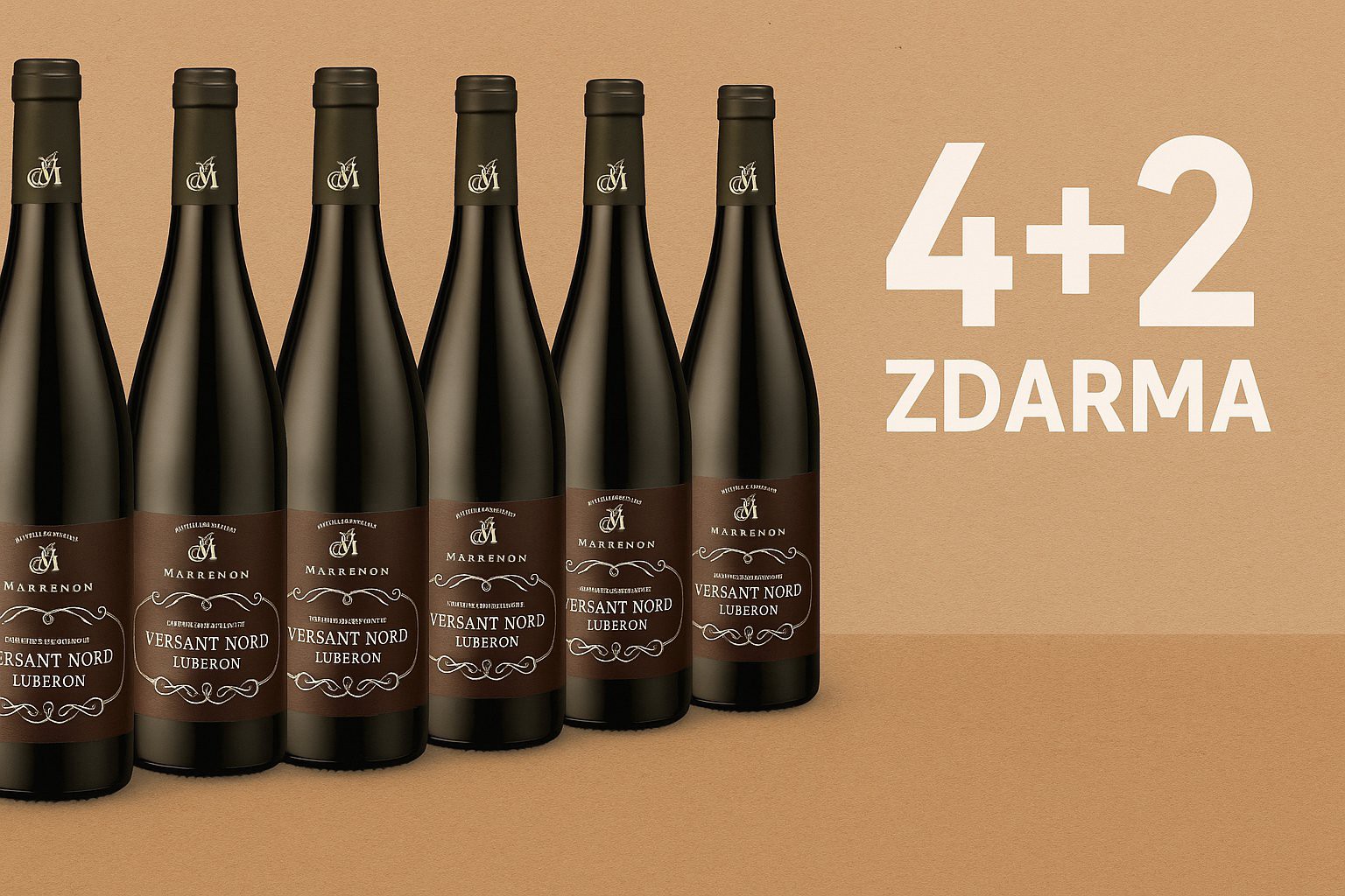 Versant NORD - Luberon rouge Marrenon 4+2 zdarma