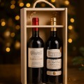 Sada Bordeaux 2 lahví v dřevěné bedně