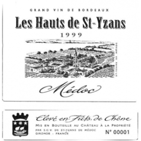 Médoc -Les Hauts de Saint Yzans 2001