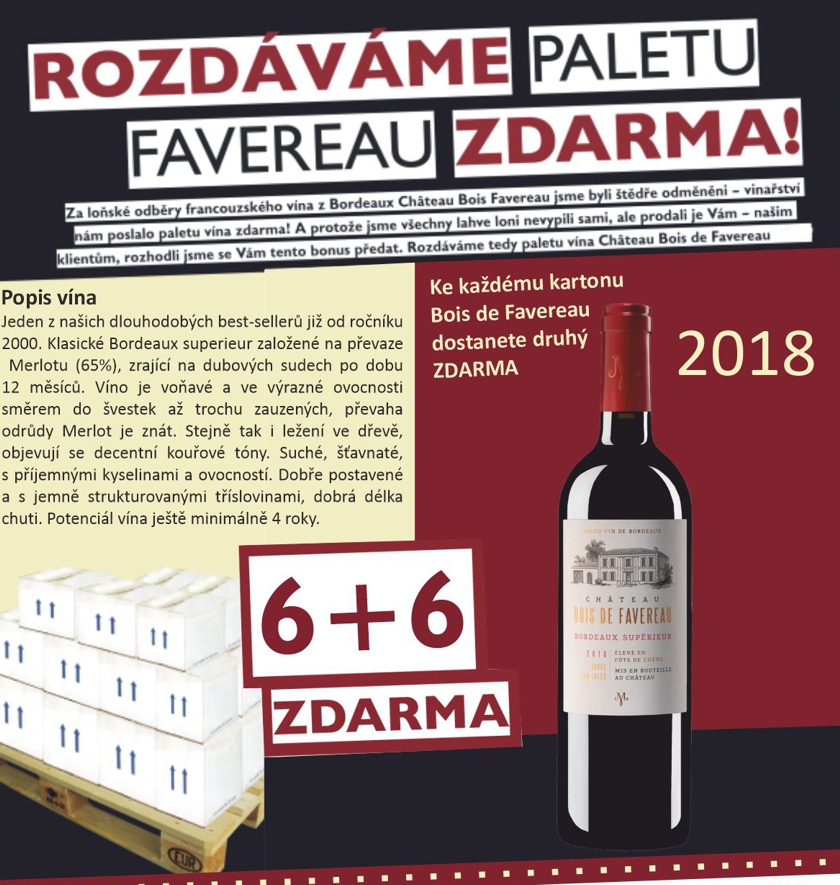 Chateau Bois de Favereau - rozd&aacute;v&aacute;me paletu