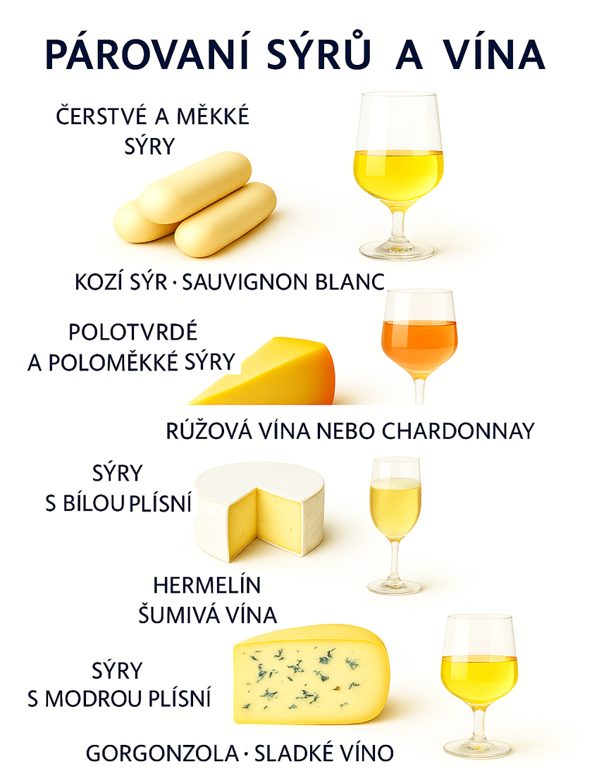 Párování sýrů a vína