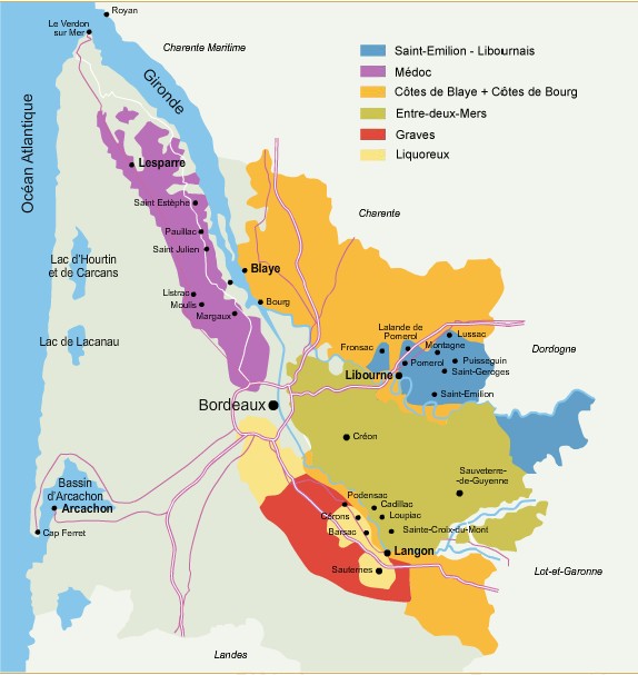 Bordeaux Mapa