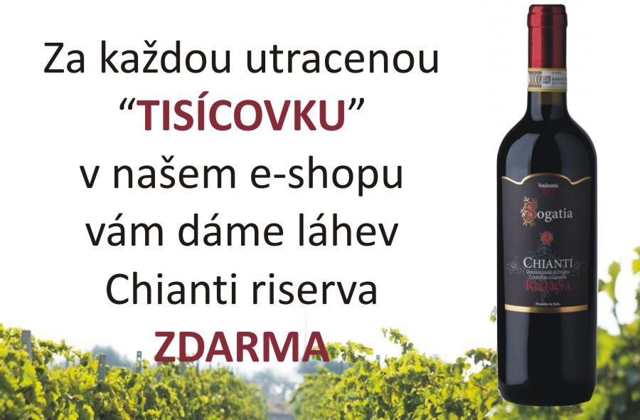 Chianti riserva za každou tisícovku utracenou za vína v našem e-shopu