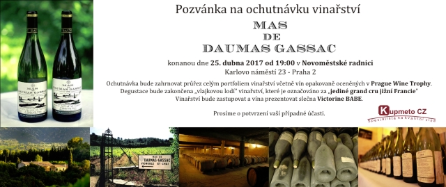 Degustace 25. dubna Mas de Daumas Gassac